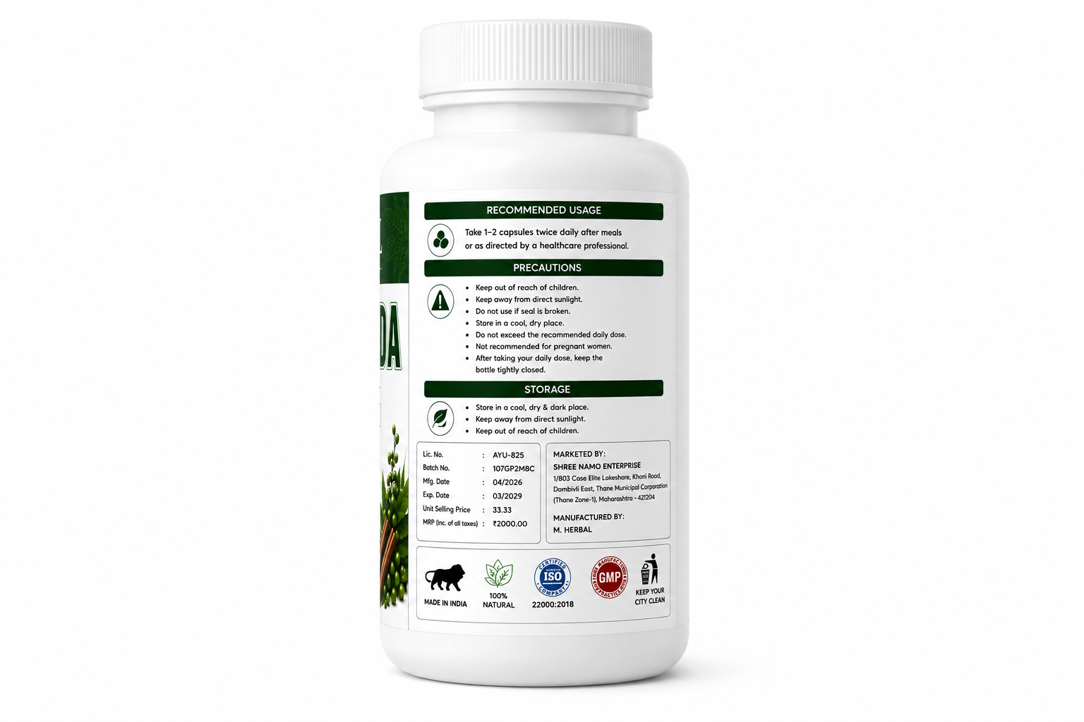 Ayurvital Height Veda Capsules – 60 Caps