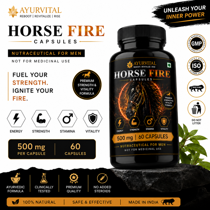 Ayurvital Horse Fire Capsules – 60 Caps, 500mg