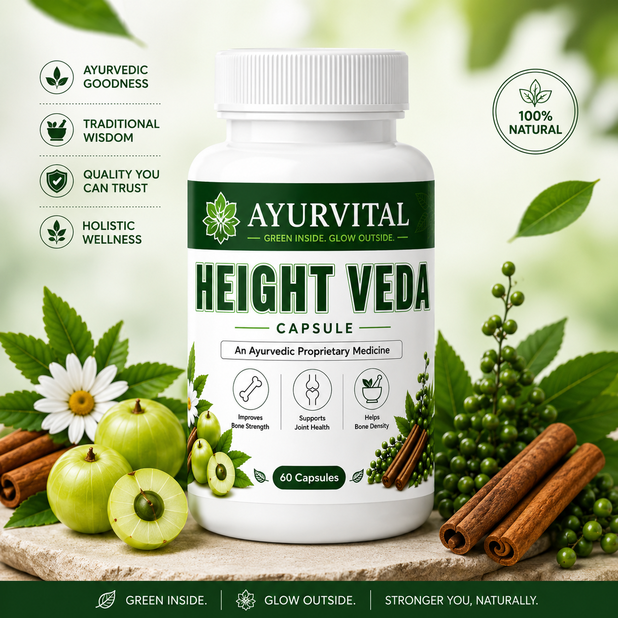 Ayurvital Height Veda Capsules – 60 Caps