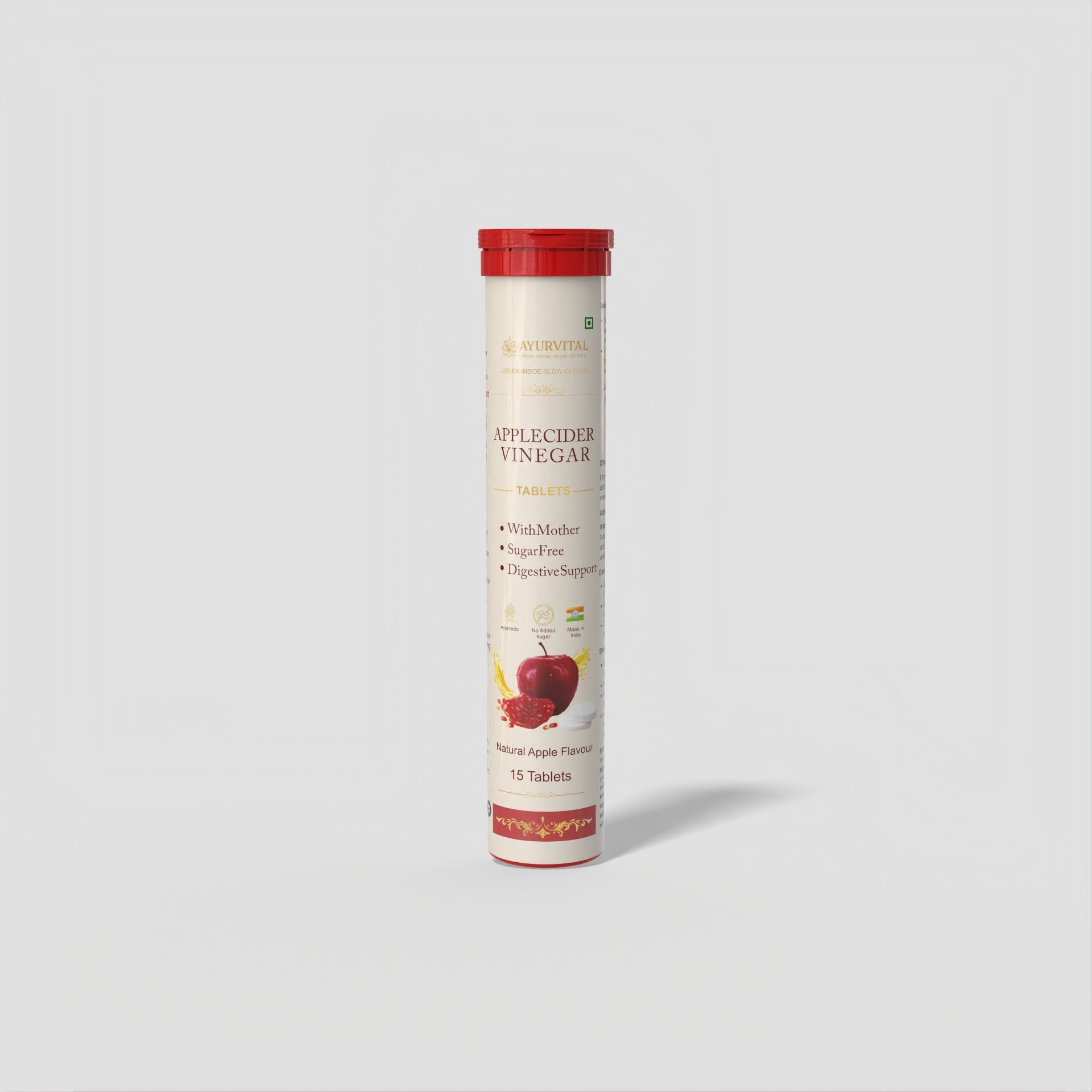 Ayurvital Apple Cider Vinegar effervescent tablets for metabolism and daily wellness support