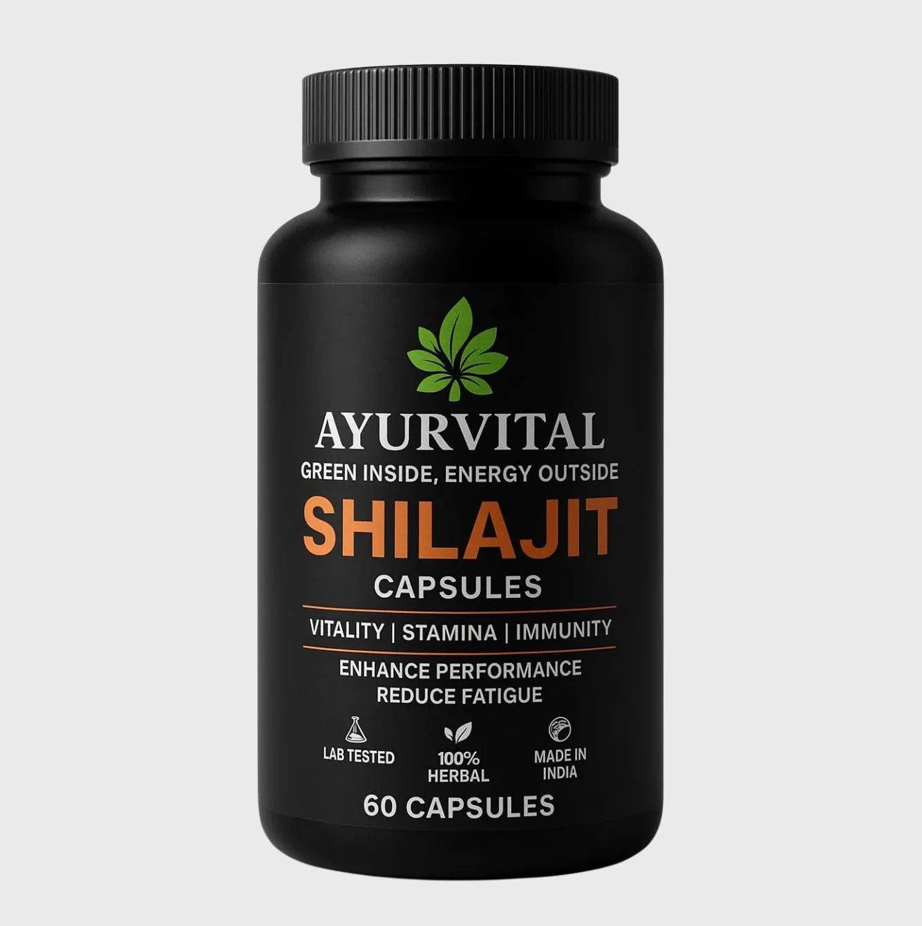 Ayurvedic Shilajit Capsules By Ayurvital - 60 Caps