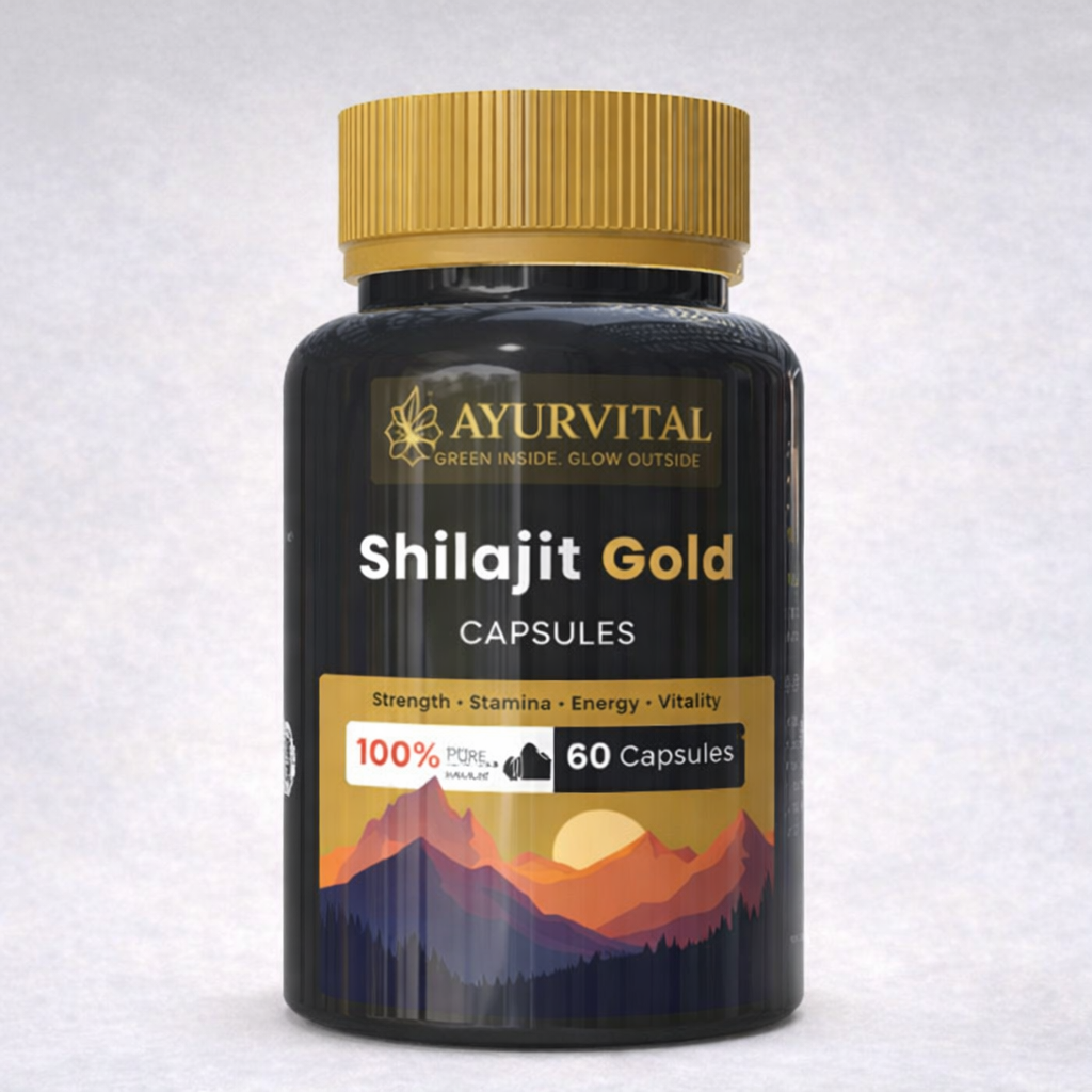 Pure Shilajit Gold by Ayurvital - 60 Caps