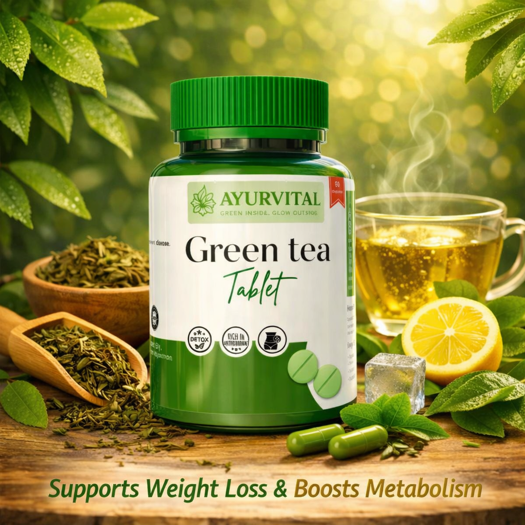 Green Tea Tablets by Ayurvital 60 Tabs