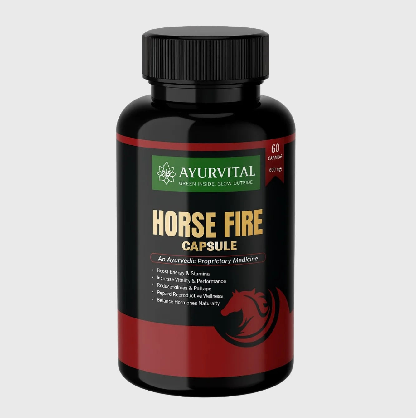 Horse Fire Capsule By Ayurvital - 60 Caps 600mg