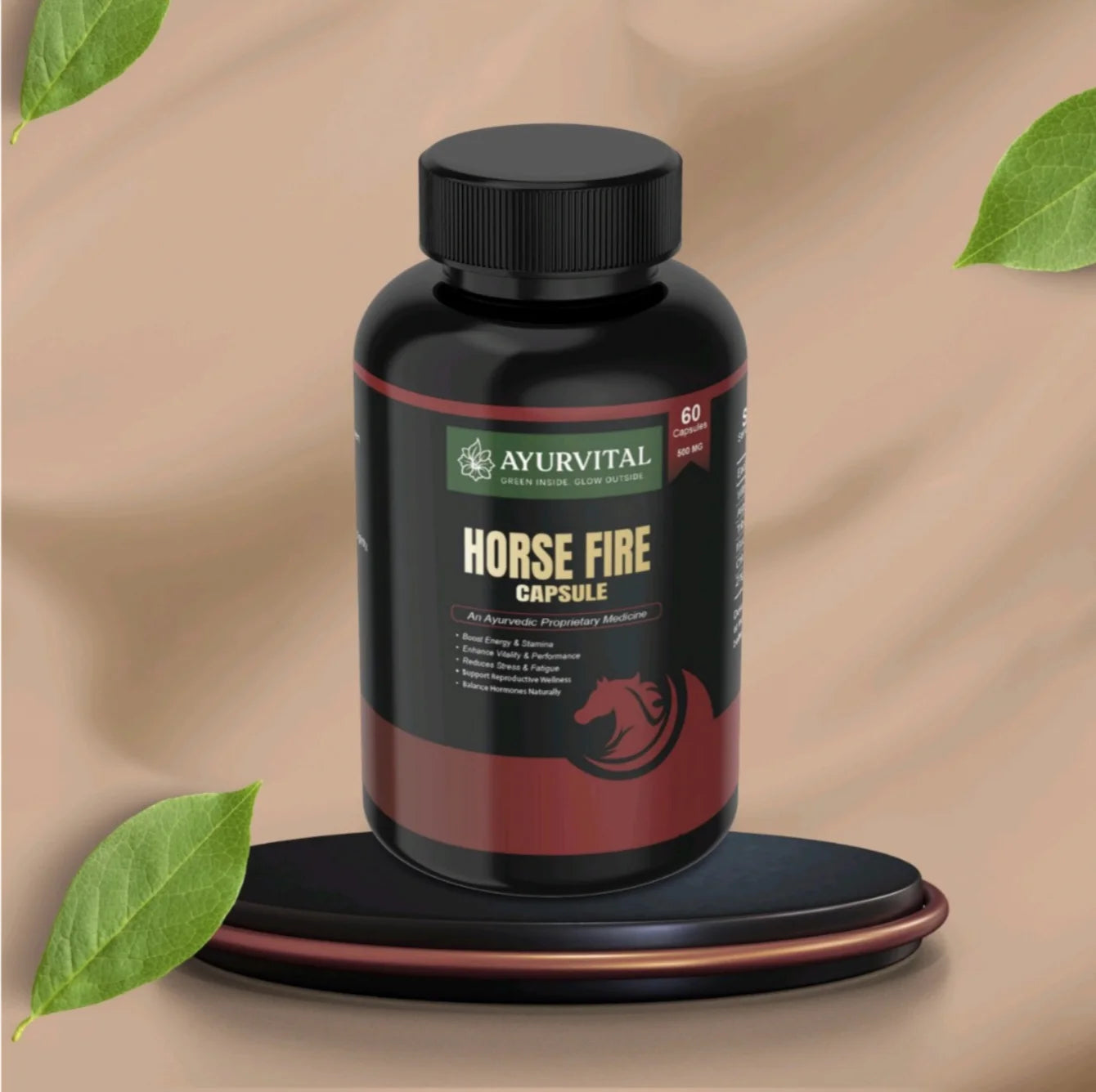 Horse Fire Capsule By Ayurvital - 60 Caps 600mg