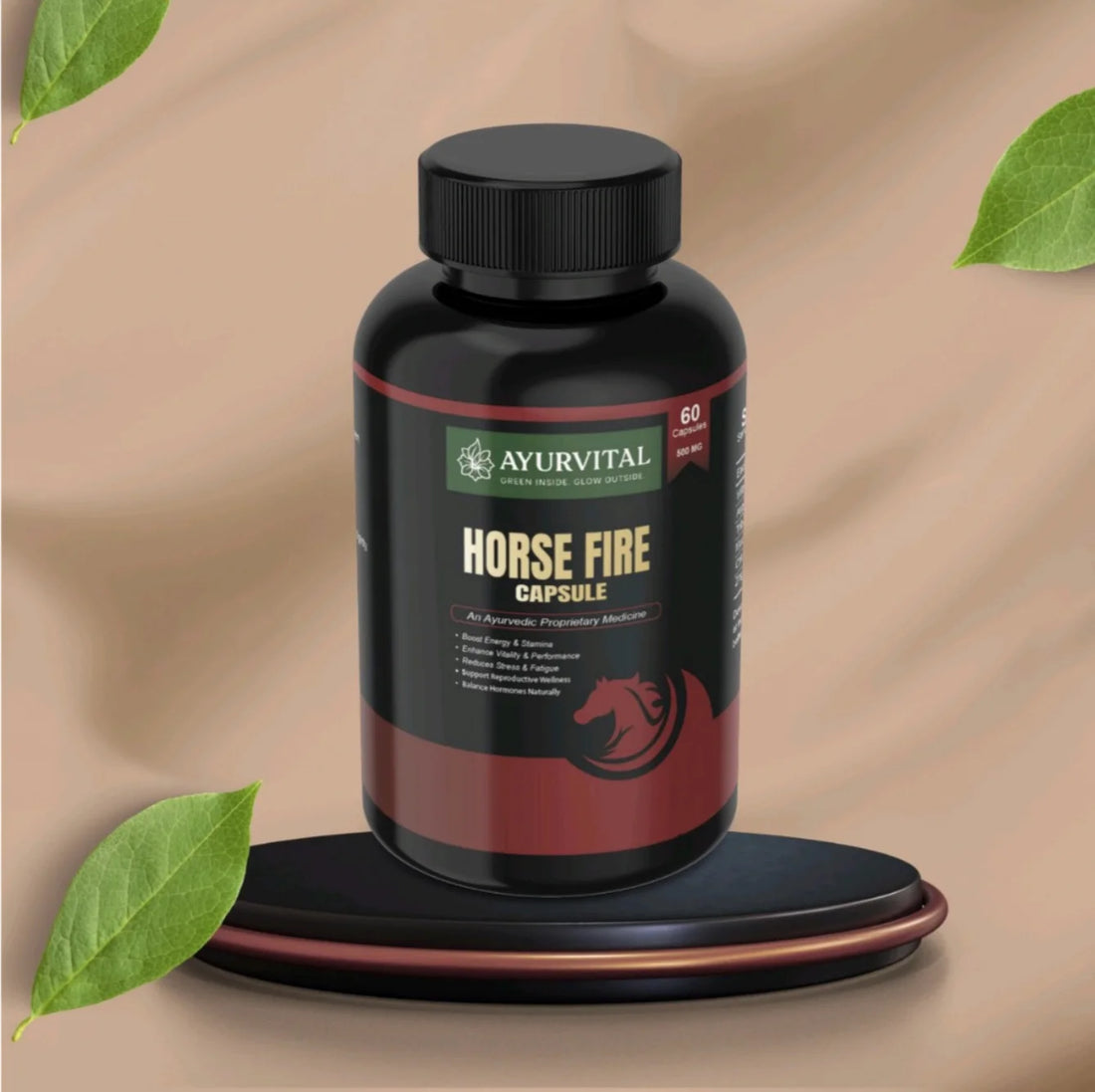 Horse Fire Capsule By Ayurvital - 60 Caps 600mg
