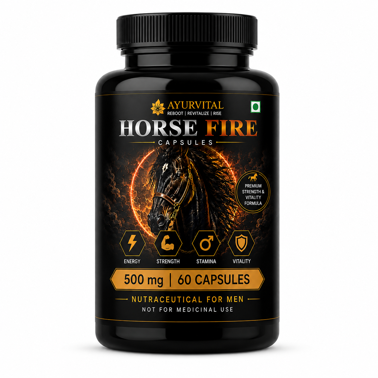 Ayurvital Horse Fire Capsules – 60 Caps, 500mg