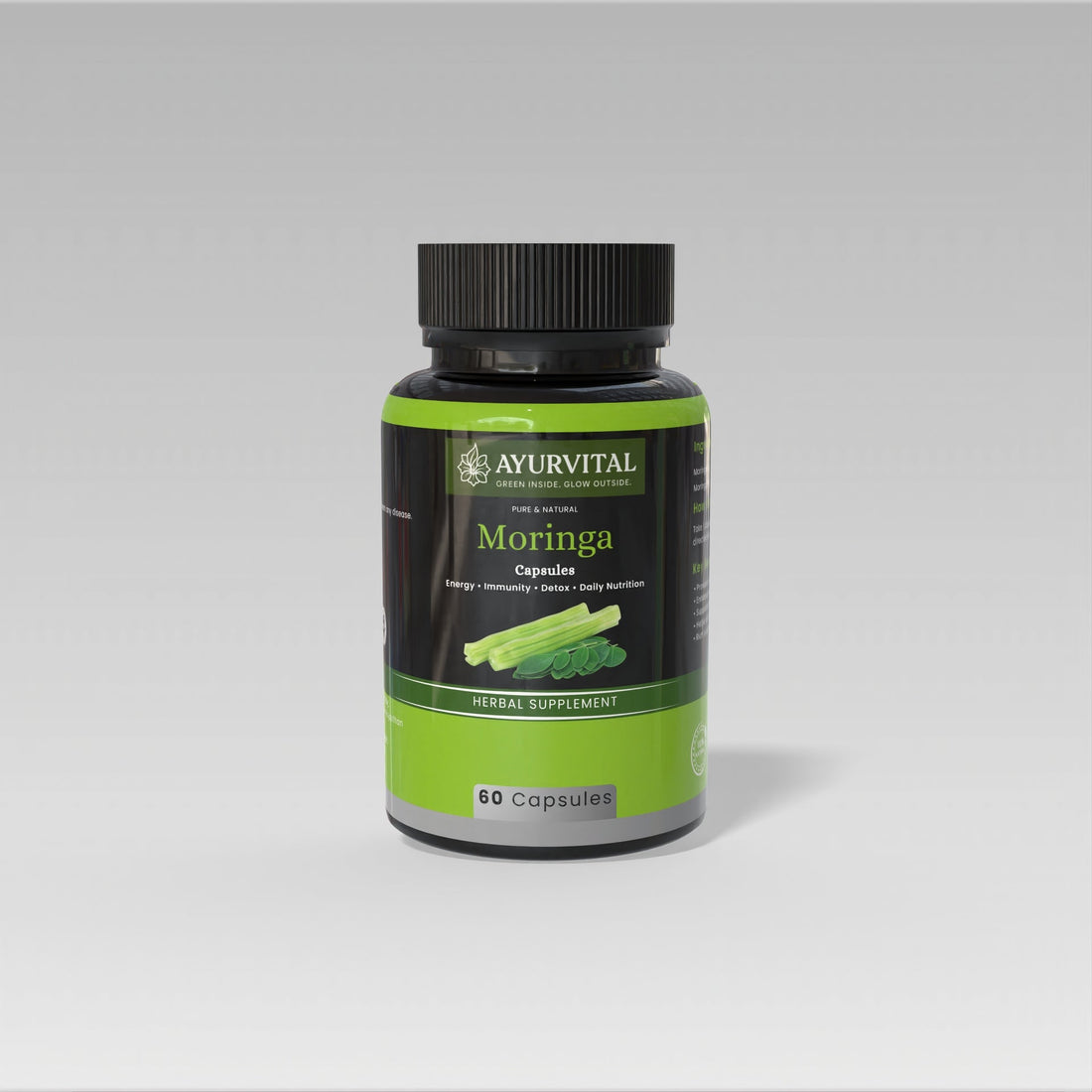 Ayurvital Pure Moringa Capsules, 60 capsules for immunity and energy support
