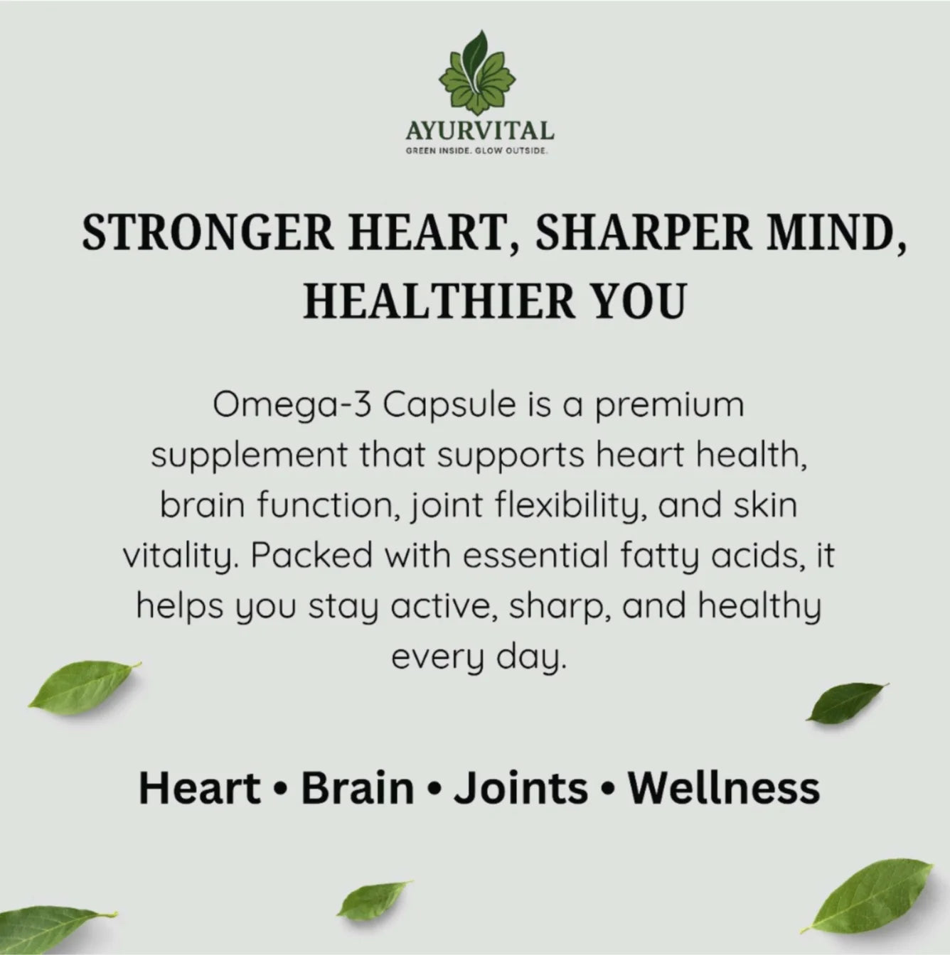 Omega-3 Capsule : Simple Health Support By Ayurvital 60 Caps 500mg