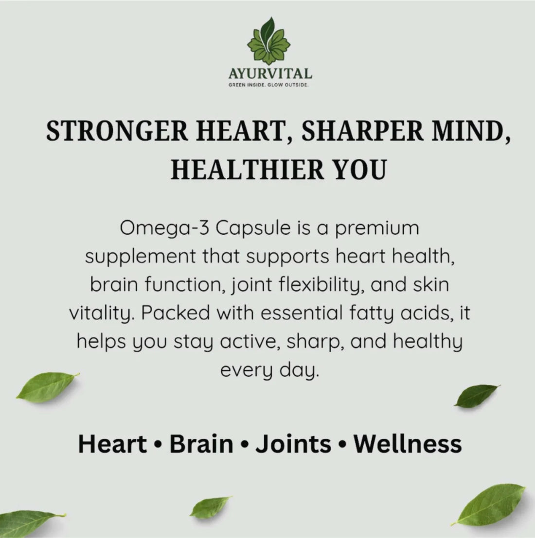 Omega-3 Capsule : Simple Health Support By Ayurvital 60 Caps 500mg