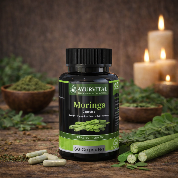 Ayurvital Pure Moringa Capsules, 60 capsules for immunity and energy support