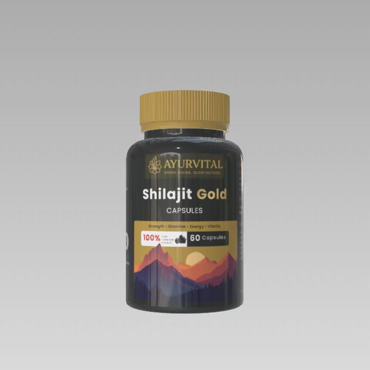 Pure Shilajit Gold by Ayurvital - 60 Caps